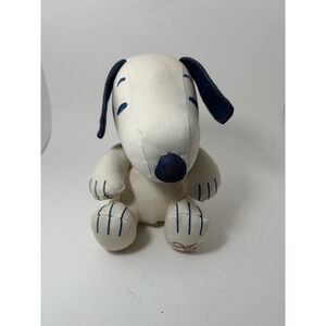 American Eagle Peanuts Snoopy Plush Denim‎ Twill Cream Indigo Blue Collectible